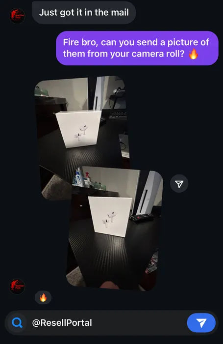 Customer vouch from Instagram or Discord